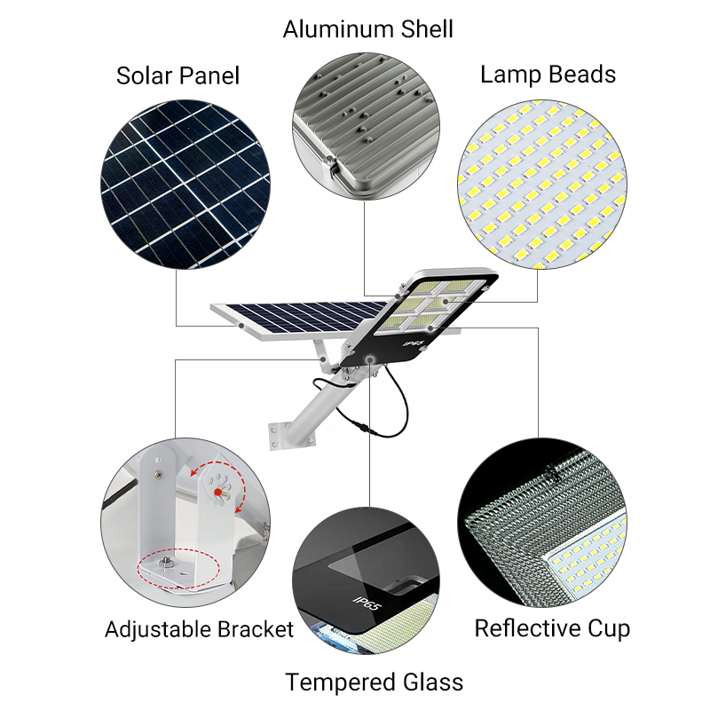 Đèn đường năng lượng mặt trời tách biệt công nghiệp chống nước ngoài trời 
